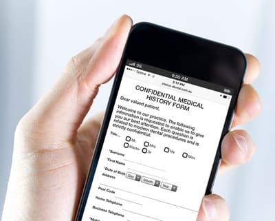 Choice Dental New Patient Form Mobile Phone Input